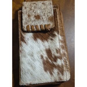 Genuine Cow Hide Phone Case Wallet Ladies‎ Okpta151926 EUC